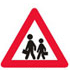 Færdseltavle advarer børn ved vejen